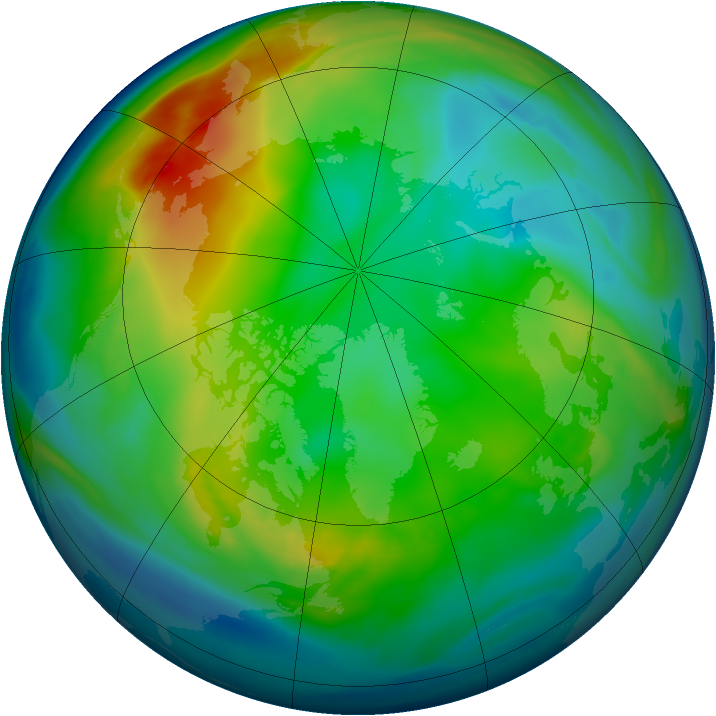 Arctic ozone map for 09 December 2007